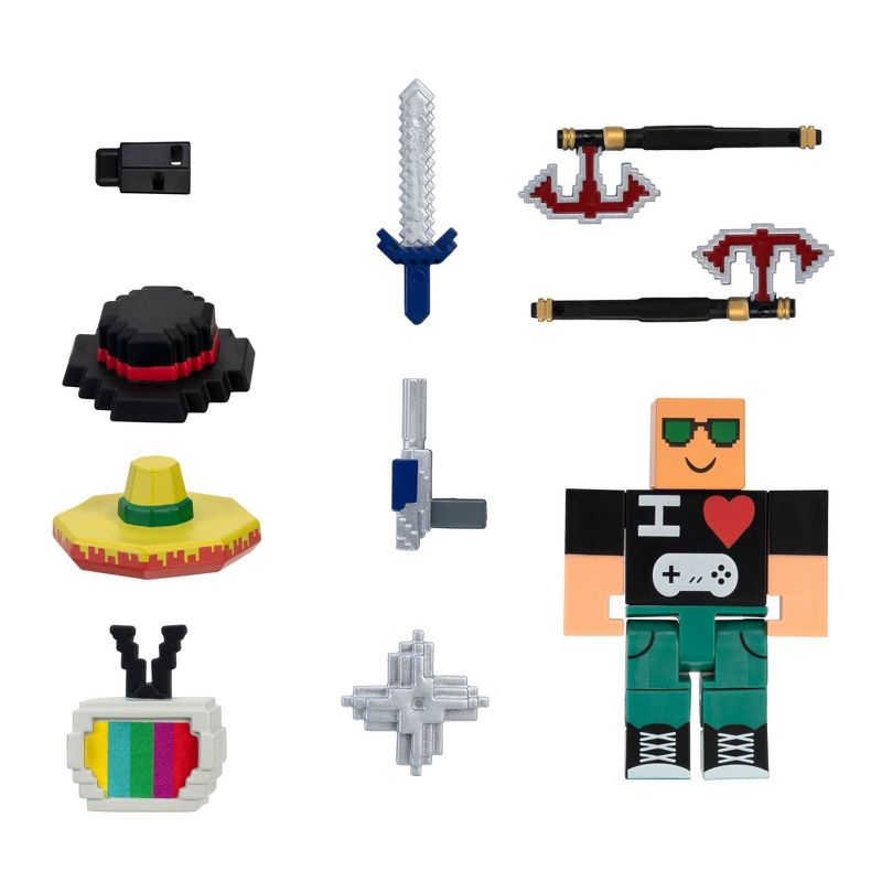 Roblox Avatar Shop Series Collection - Retro 8-Bit Gamer Figure Pack (Includes Exclusive Virtual Item)
