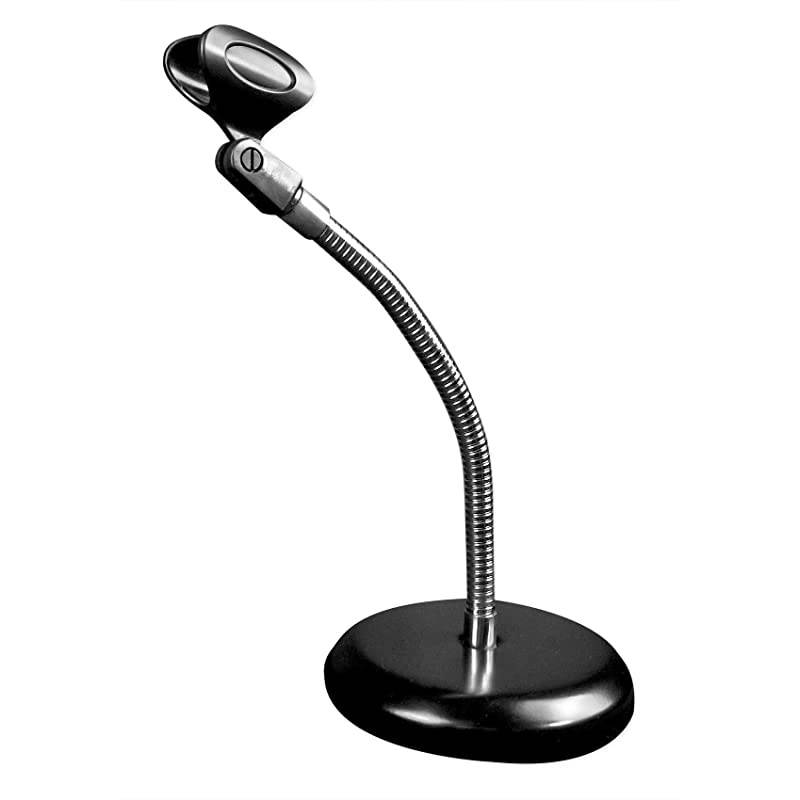 RDMS6 Studio Desktop Mic Stand w 118 Gooseneck+Round Weighted Base Black