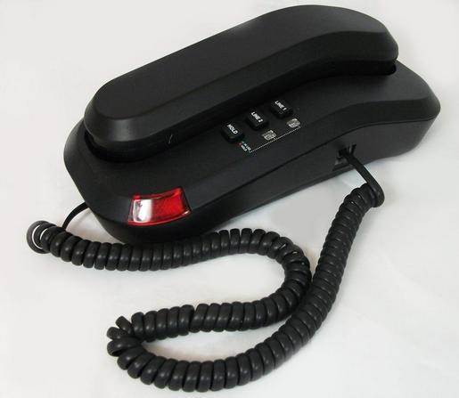 Scitec  Inc. Corded Telephone TLM-691591 TeleMatrix 2L Trimline Black