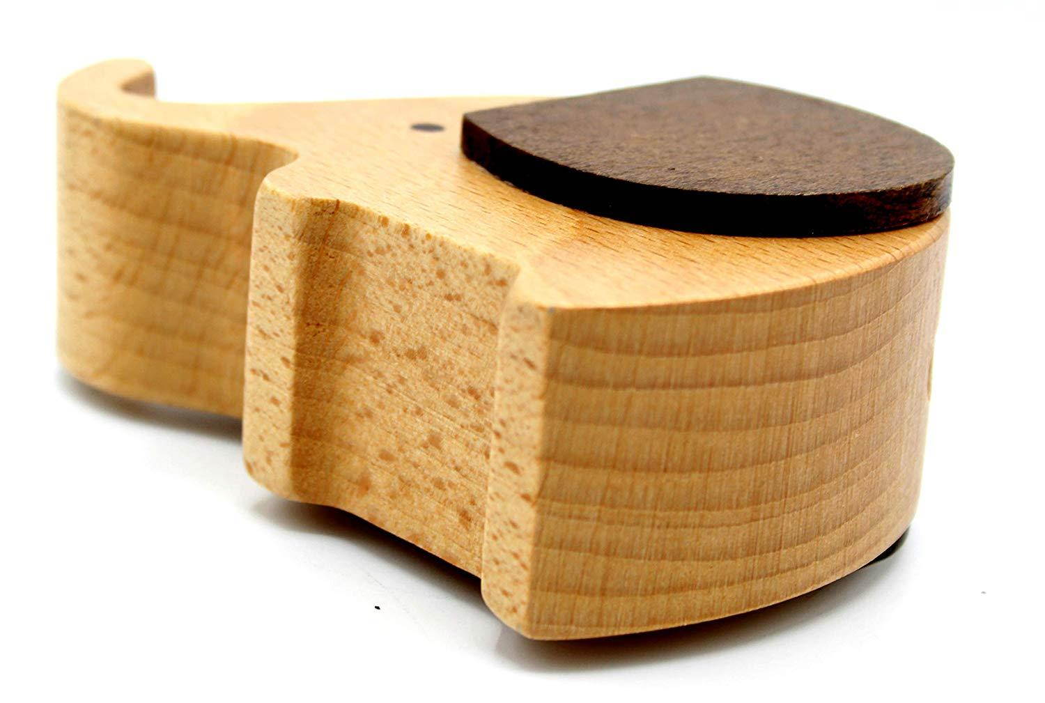 Elephant Shape Wooden Desk Pen Stand/Holder with Mobile/Cell Phone Holder, Perfect Office Desktop Organizer Comes with One Beautiful Design Wooden Pen - by Crystal Collection