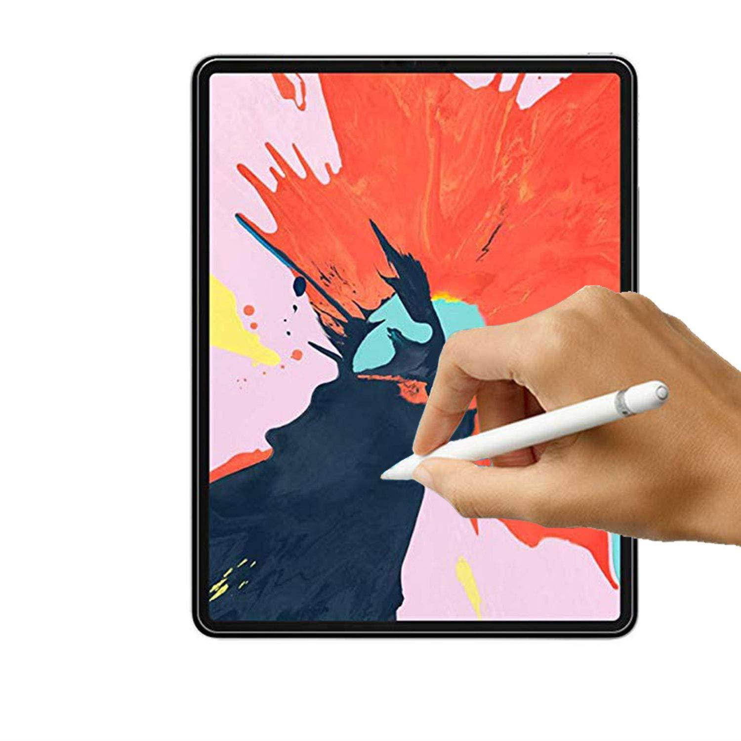 [2 Pack] EpicGadget Screen Protector for New iPad Pro 12.9 (2018 Release), Tempered Glass Screen Protector with Apple Pencil and Face ID Compatible/High Definition/Scratch Resistant/Bubble Free