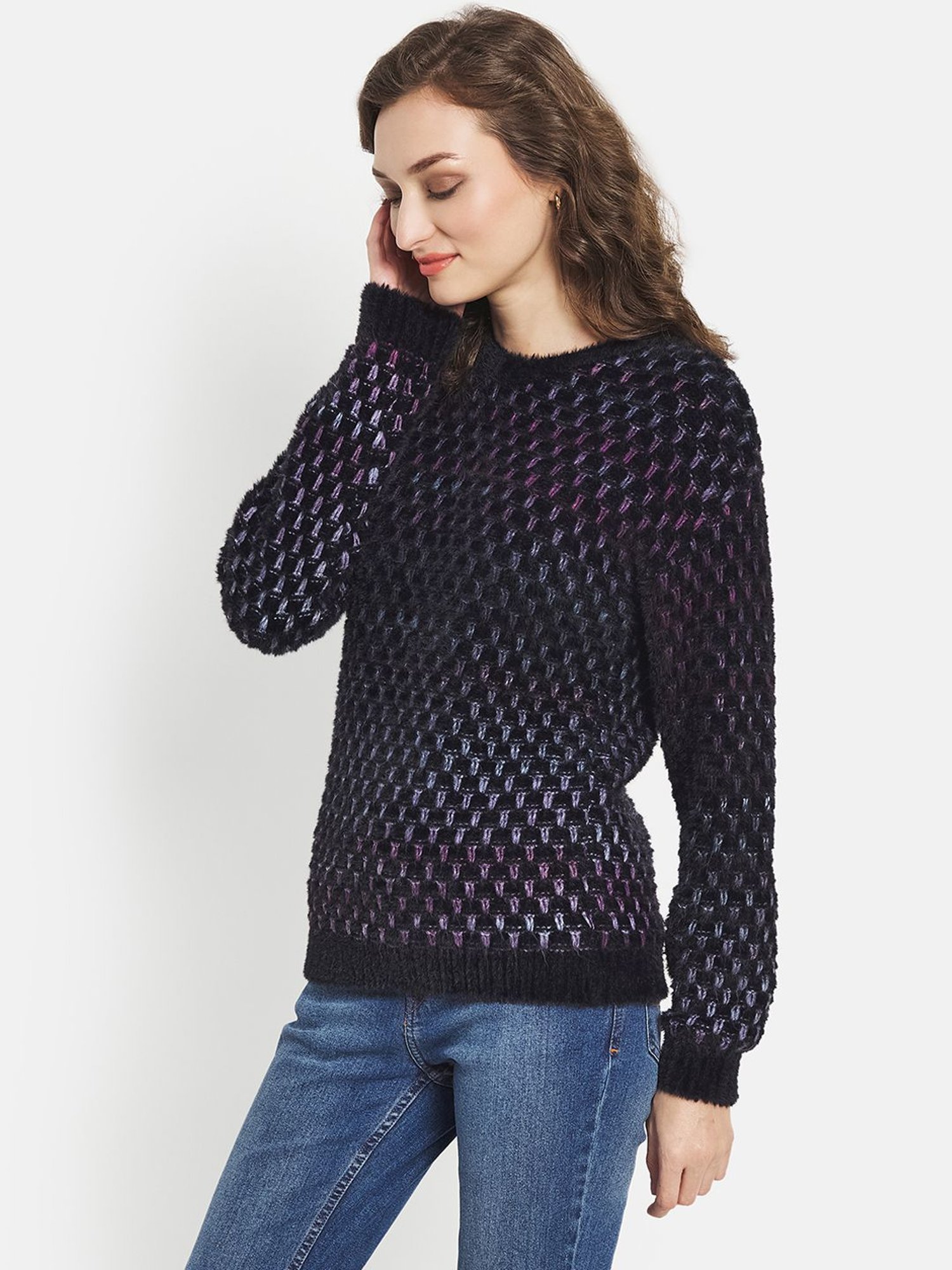 METTLE Black Quilted Pullover