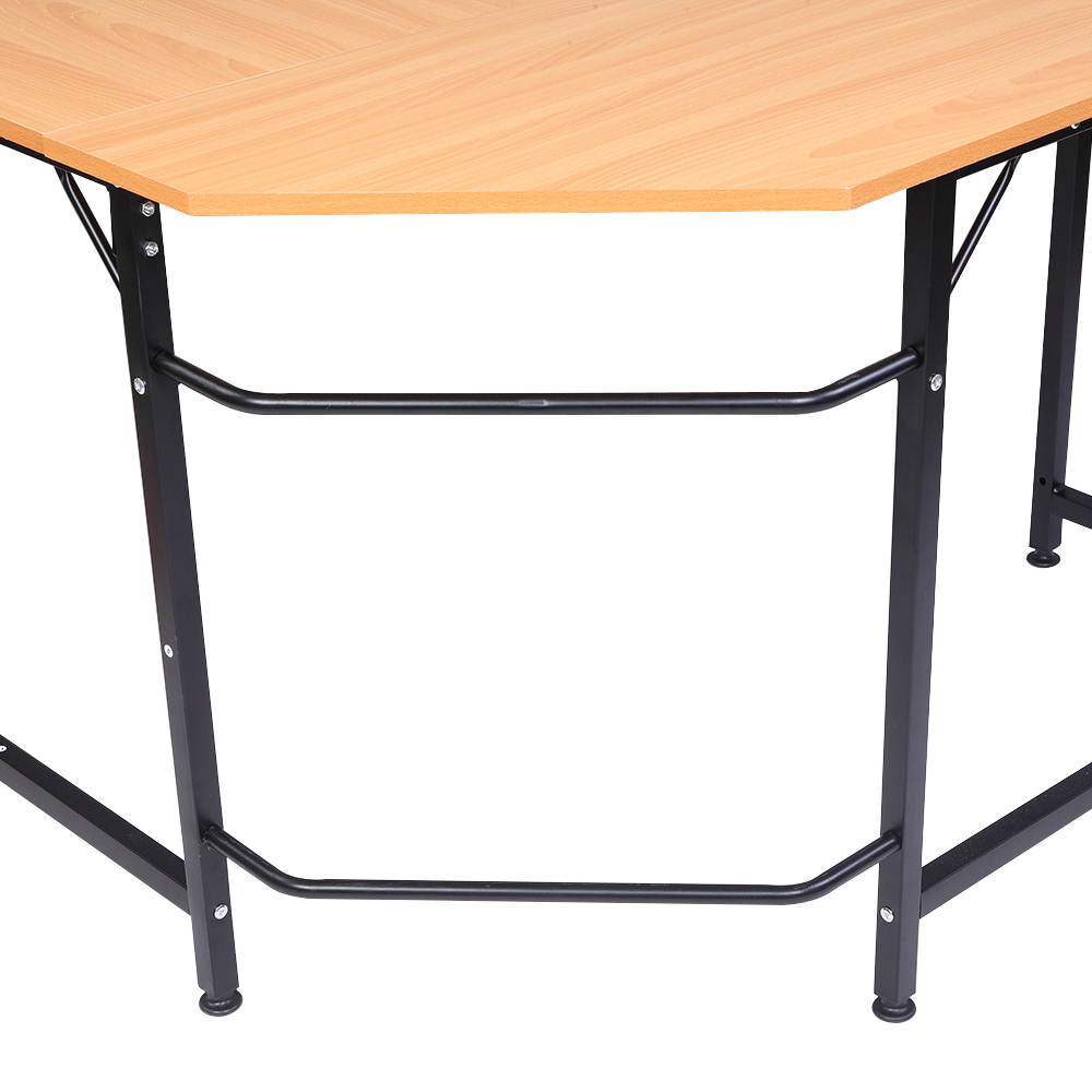 L-Shaped Corner Desk Gaming Desk Home Office Desk Computer Desk Study Workstation Furniture PC Table Writing Table with 2 Open Storage Bookshelves No Tool Assemble Required Black