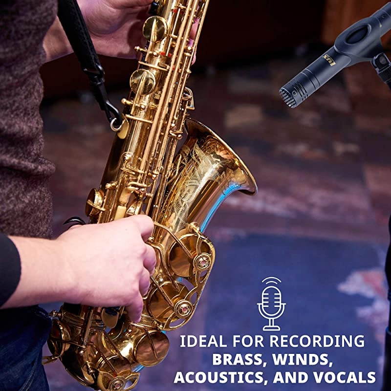 SDPC-2 Stereo Pair of Pencil Condenser Stick Instrument Microphone Pair - Interchangeable Omni, Cardioid & Super Cardioid Capsules Included