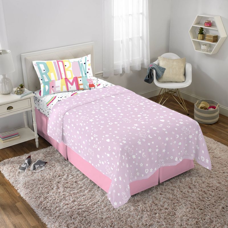 Twin Peppa Pig Rainbow Dreamer Bedding Bundle