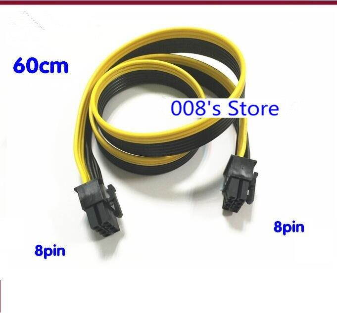 NEW Power Supply Cable For GPU Graphics Card 8 Pin(M) to 8 Pin(M) Conversion Line Public Line 18AWG 60cm