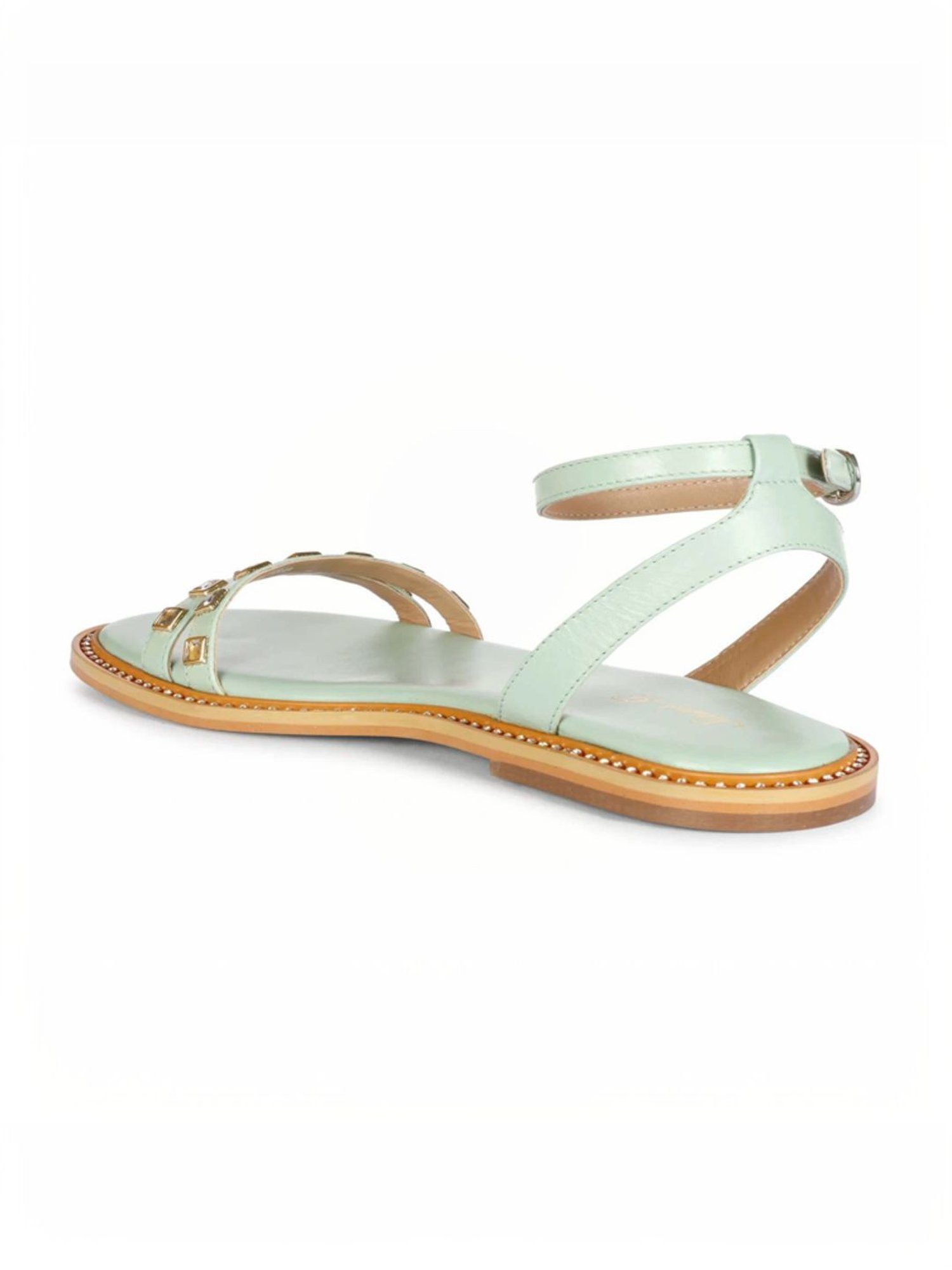 Saint G Women's Ivy Green Ankle Strap Sandals