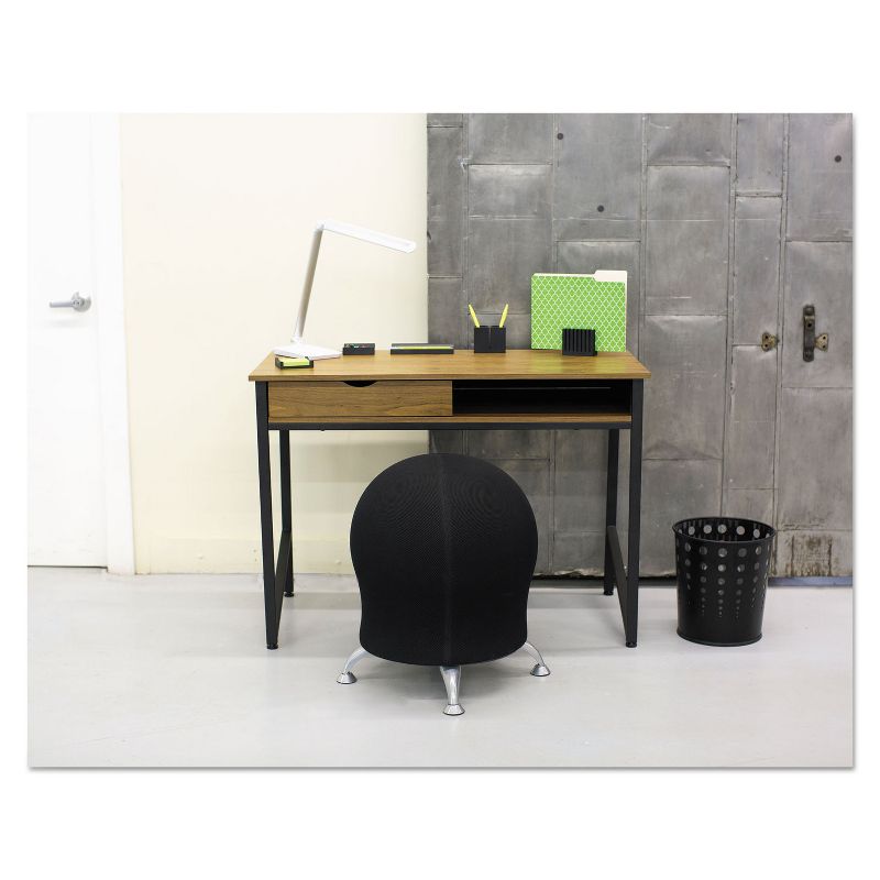 Safco Onyx Round Mesh Wastebasket Steel Mesh 5gal Black 9717BL