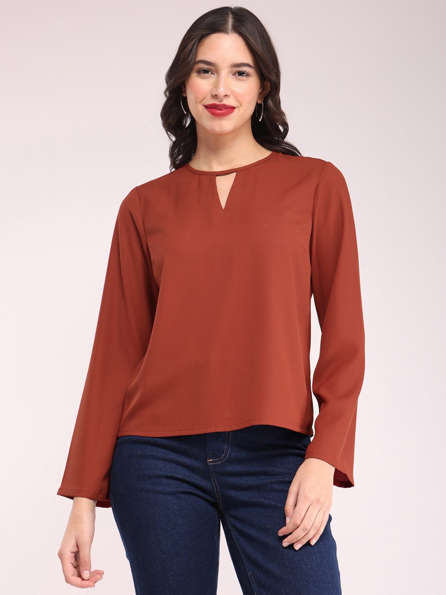Fablestreet Rust Relaxed Fit Top