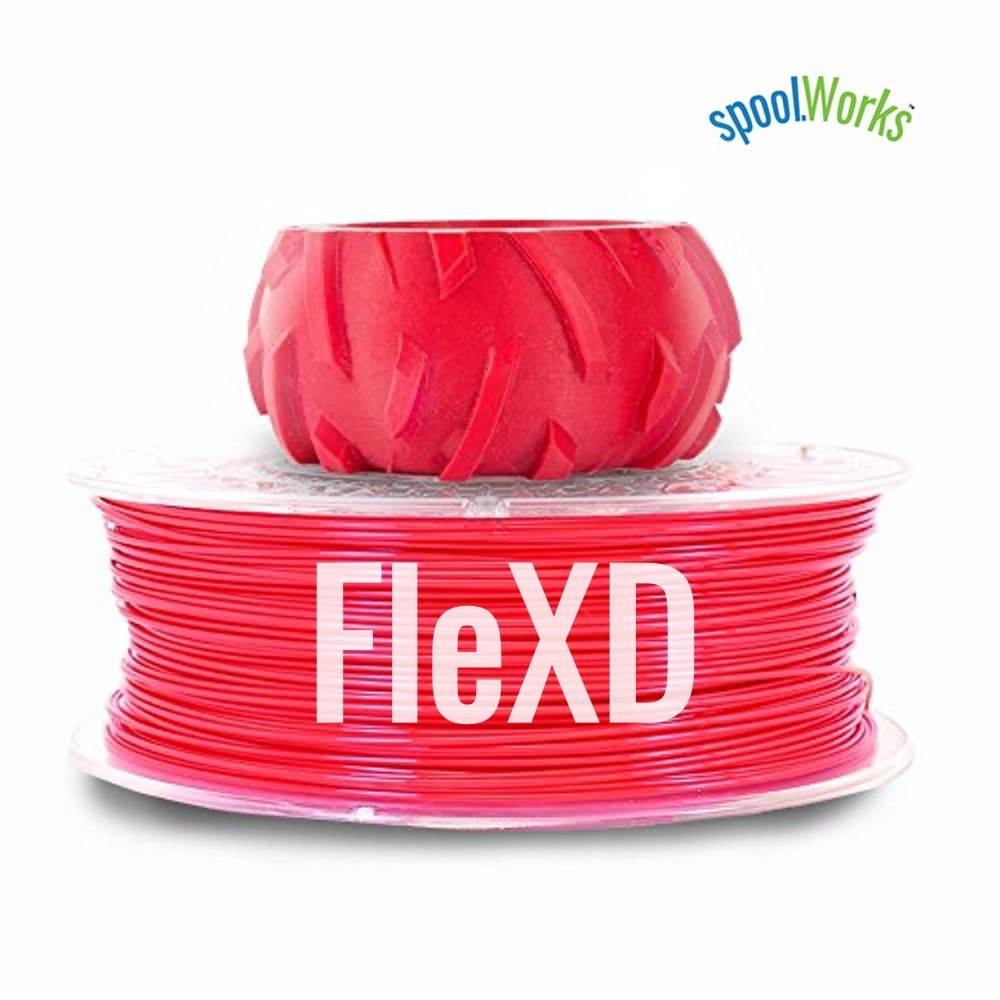 Genuine E3D spoolWorks FleXD Semi-flexible TPU Filament - 1.75mm, 500g, Rose Red05