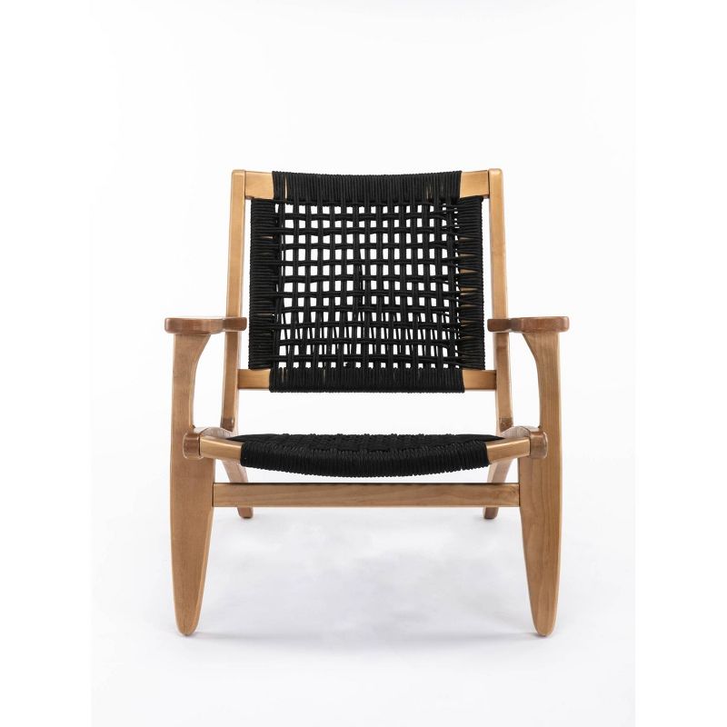 Harrison Woven Armchair Black & Oak - Boraam