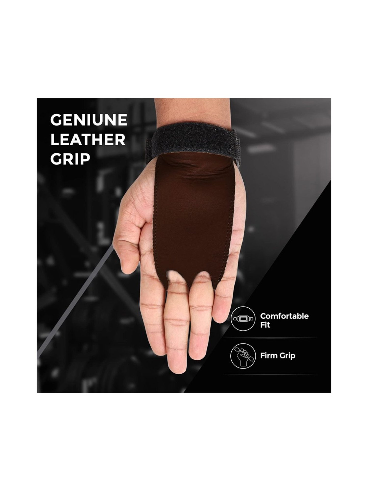 Xtrim Natural Leather Weight Lifting Grip (Brown)
