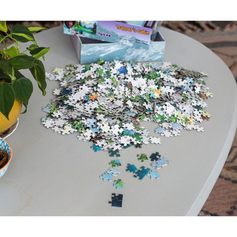 Toynk Bob Ross Trapper's Cabin Nature Puzzle | 1000 Piece Jigsaw Puzzle