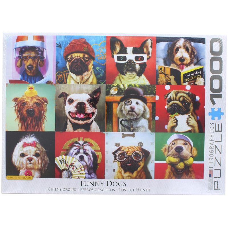 Eurographics Inc. Funny Dogs by Lucia Heffernan 1000 Piece Jigsaw Puzzle