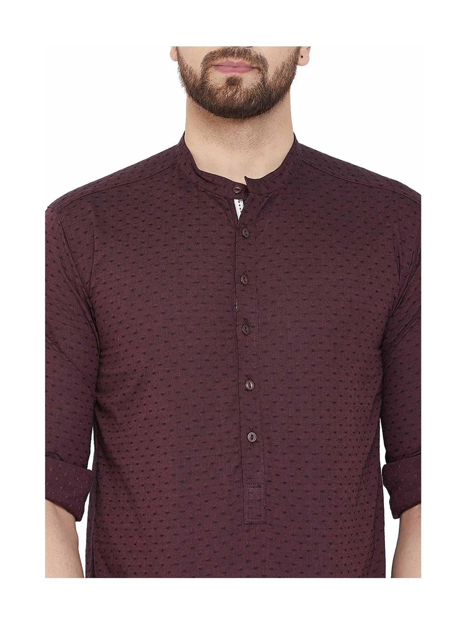 Even Brown Cotton Kurta