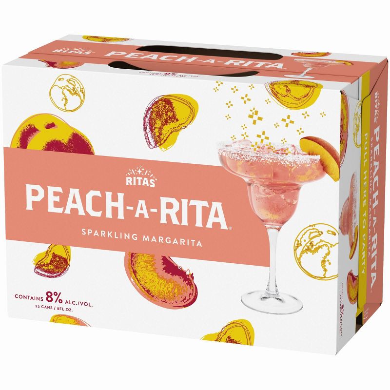 Ritas Peach-A-Rita Sparkling Margarita - 12pk/8 fl oz Cans