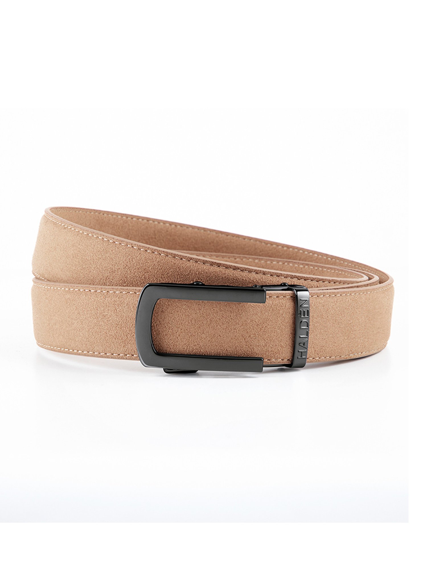 Halden Tan  Formal Belt With Classic Black Glossy Buckle