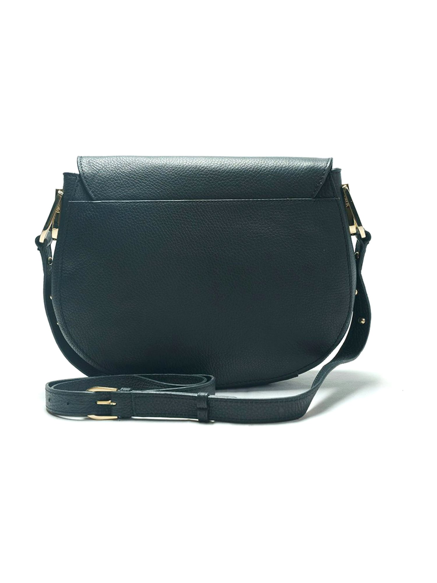 RI2K London Black Leather Medium Cross Body Bag