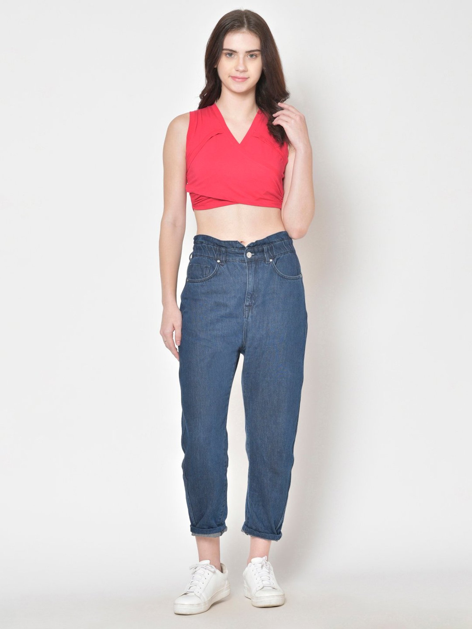 Cation Dark Pink Crop Top