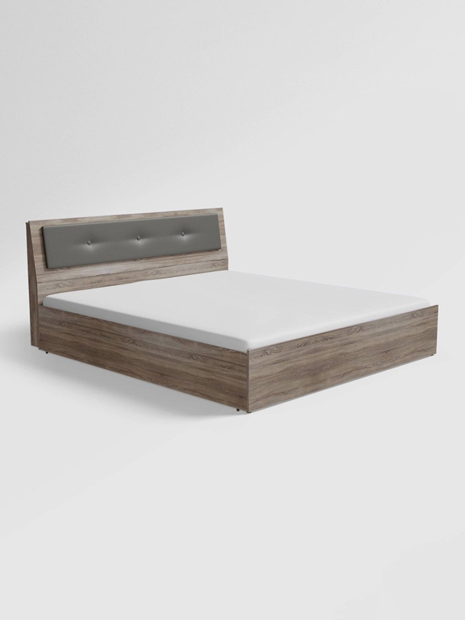 Godrej Interio Stud Sonoma Oak Engineered Wood Queen Bed