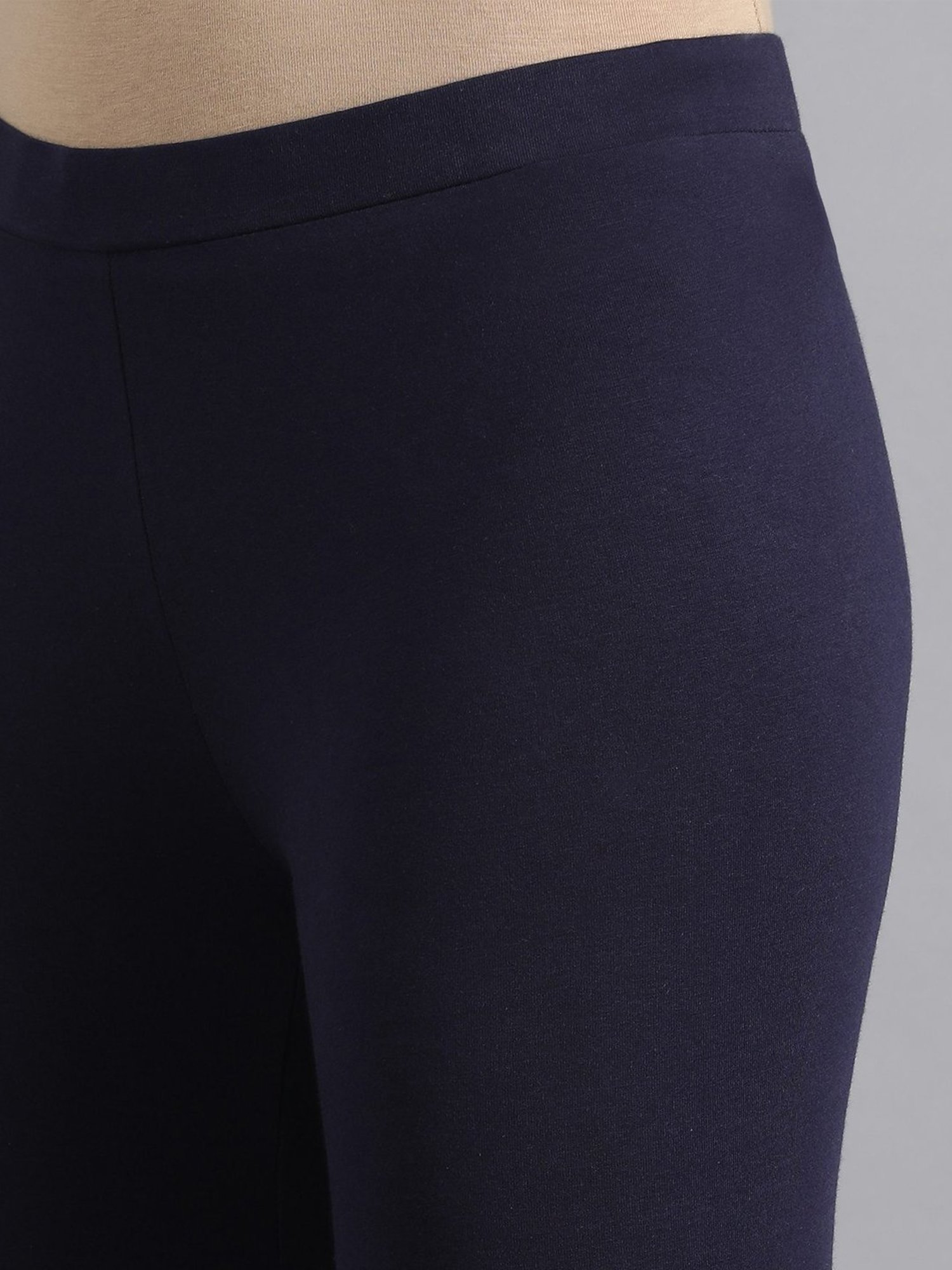 W Navy Regular Fit Leggings