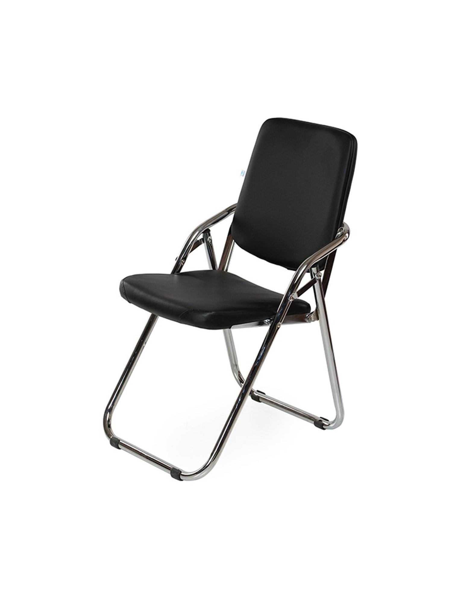 Nilkamal Hardy Black Fabric Upholstered Folding Visitor Chair