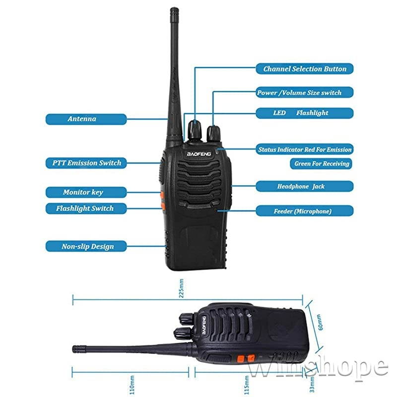 Long Range FRSGMRS Walkie Talkies 8 Pack Two Way Radios with Earpiece UHF Handheld Reachargeble BF888s Walkie Talkie for Adults or Kids Liion Battery and Charger Included