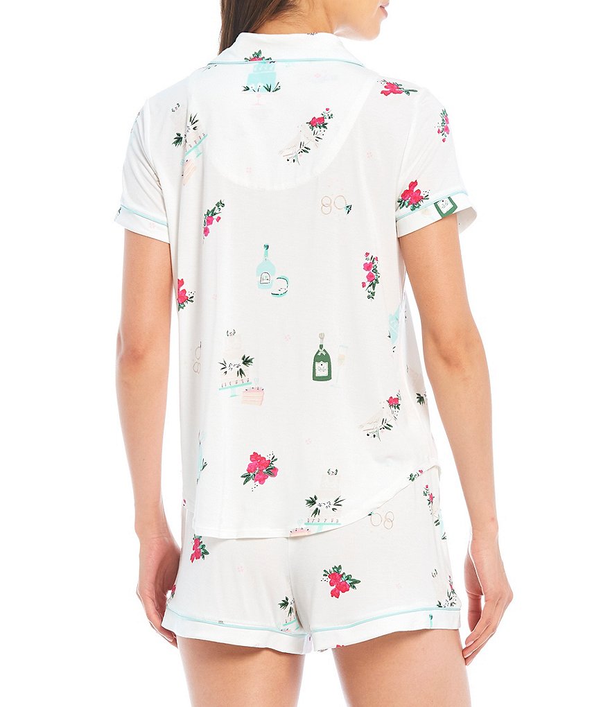 Cabernet Paisley Printed Woven Coordinating Pajama Set