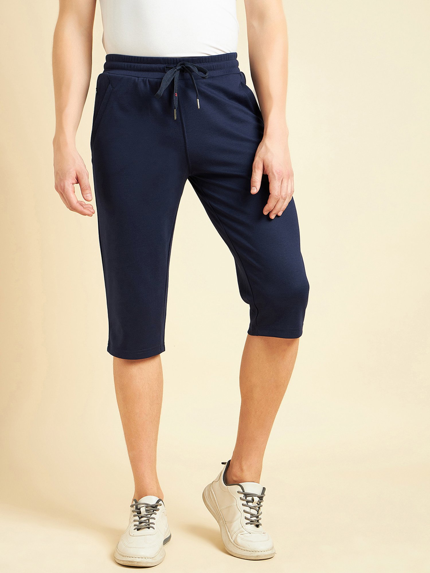 Sweet Dreams Navy Regular Fit Capris