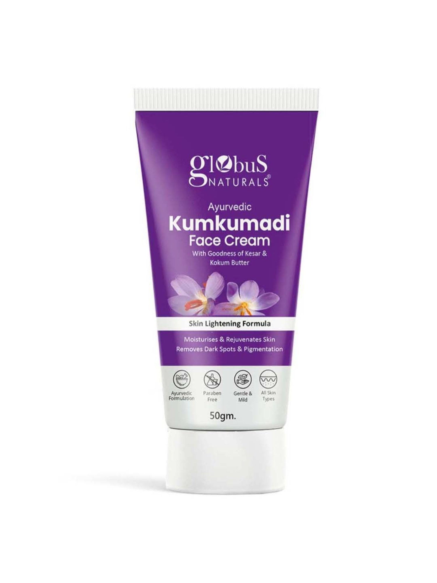 Globus Naturals Ayurvedic Kumkumadi Skin Lightening Face Cream - 50 gm