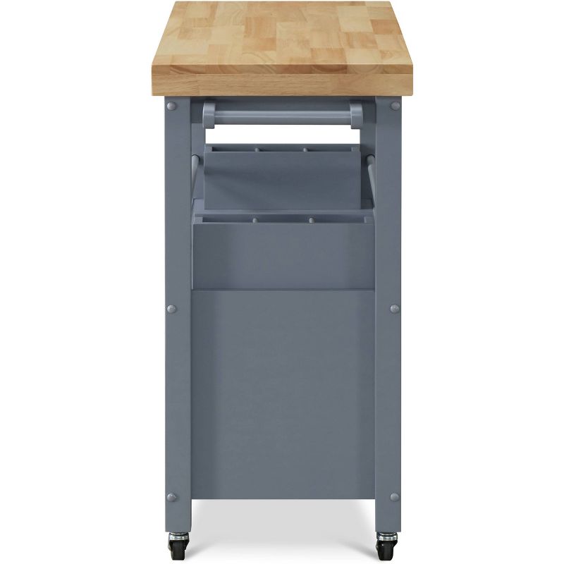 Anson Kitchen Cart Gray - ClickDecor
