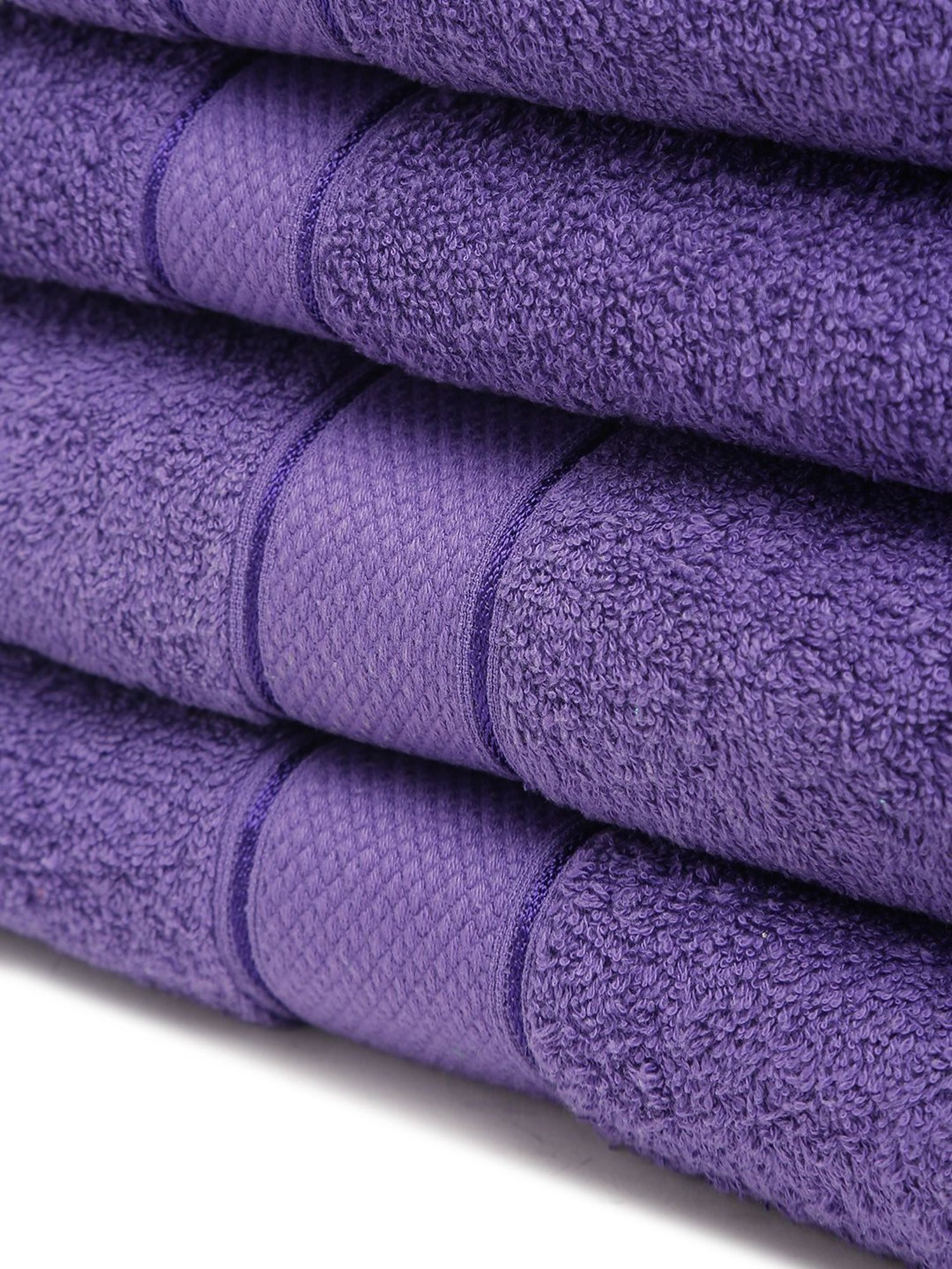 Creeva Violet 525 GSM Cotton Towel Set of 4