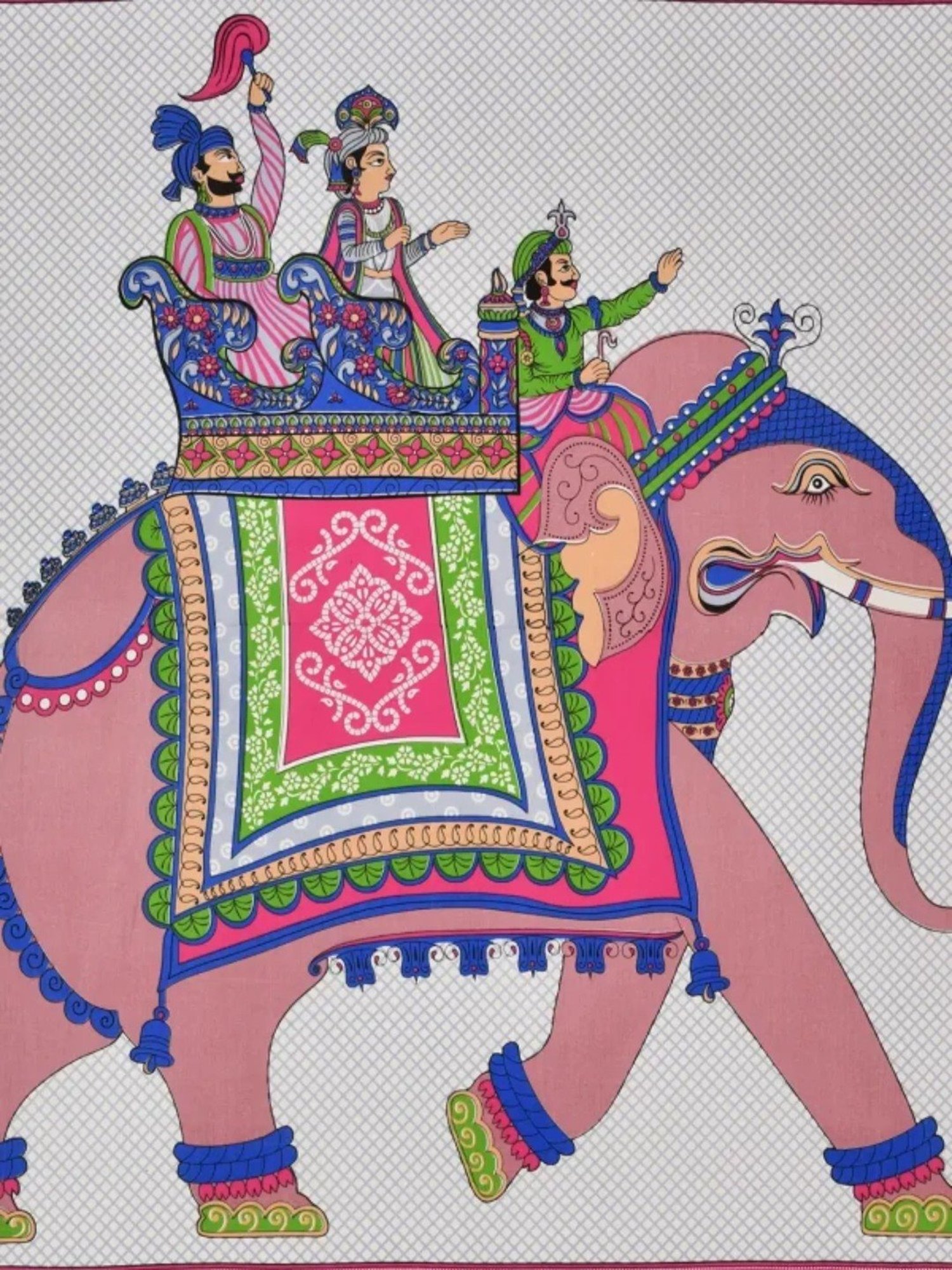 Living Roots Printed Pink 240 TC Cotton Bedsheet with 2 Pillow Covers