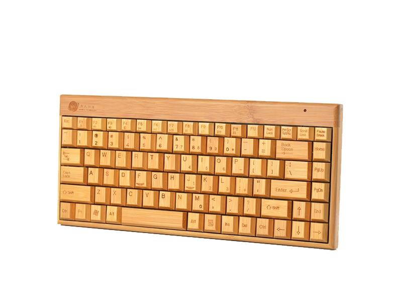 Foxnovo Eco-friendly Bamboo 88-key Wireless USB Keyboard and Optical Mouse Combo