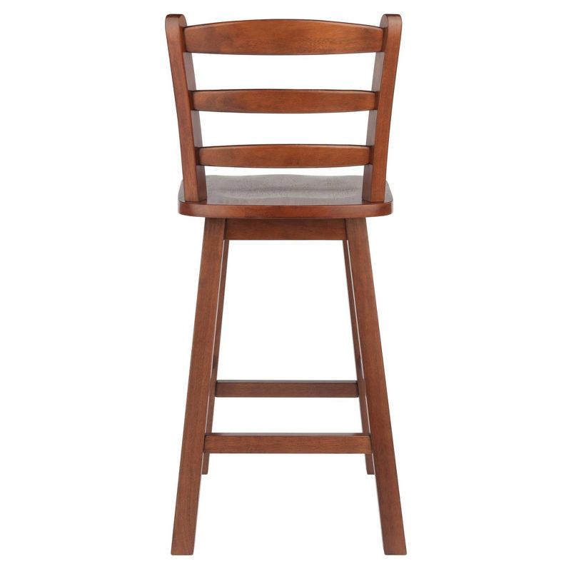 Scalera Ladder Back Swivel Seat Barstool Walnut - Winsome