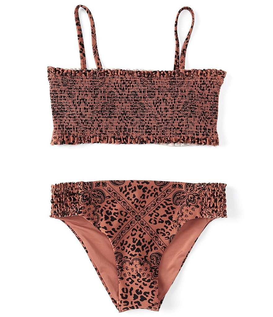 Flapdoodles Big Girls 7-10 Rainbow Tankini & Skirted Two-Piece Swimsuit