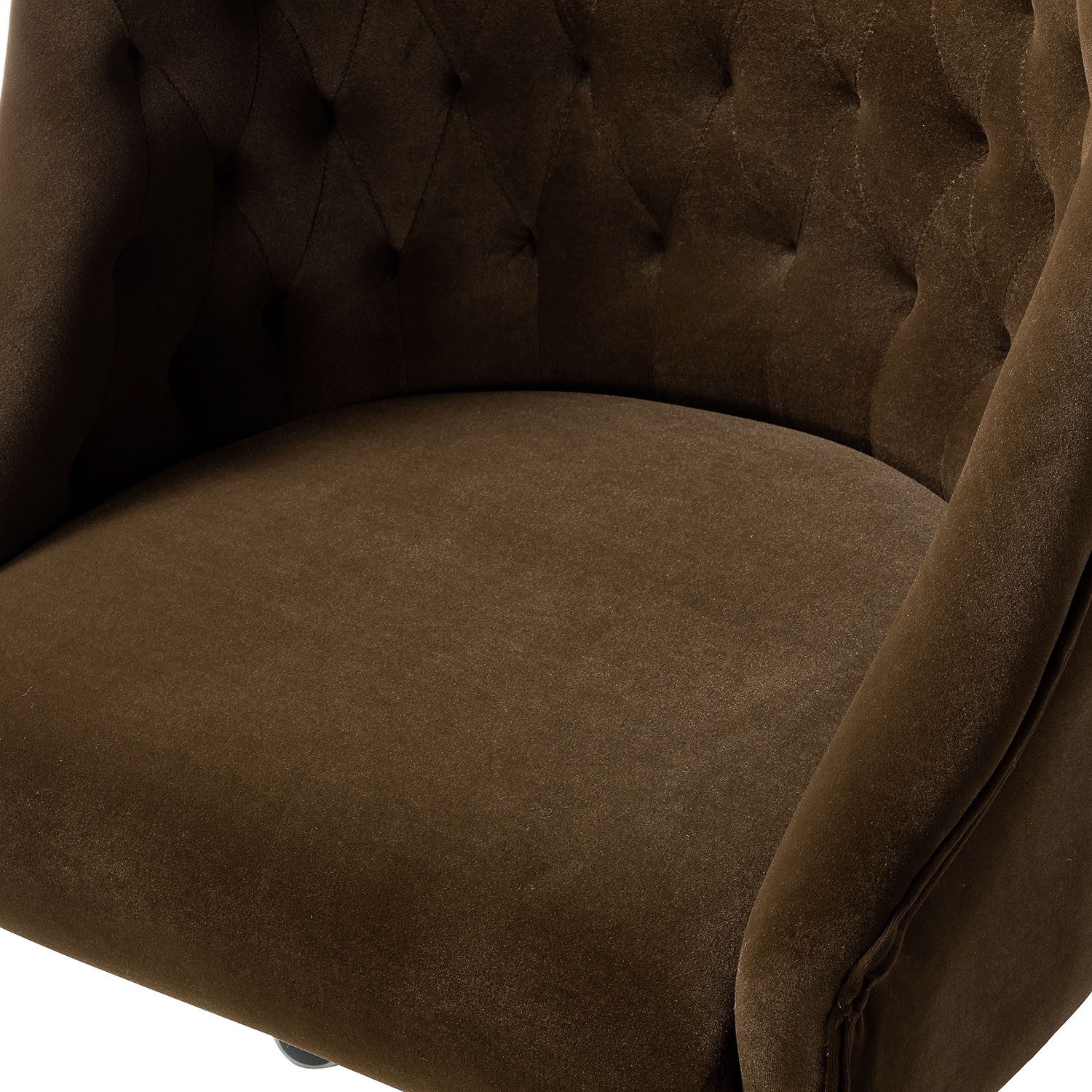 Jayden Creation Lydia Height Adjustable Velvet Task Chair with Swivel Gold Metal Base for Home Office, Bedroom, Living Room