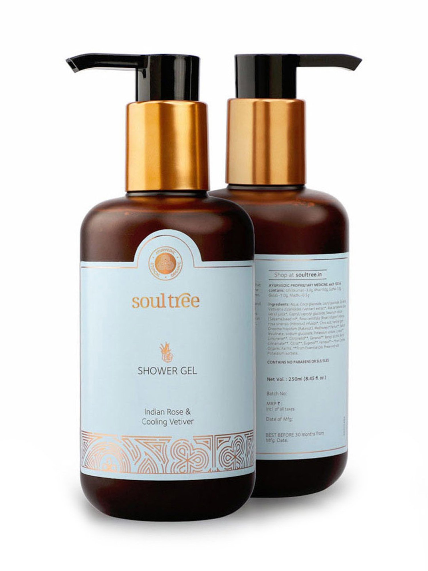 SoulTree Indian Rose & Cooling Vetiver Shower Gel - 250 ml