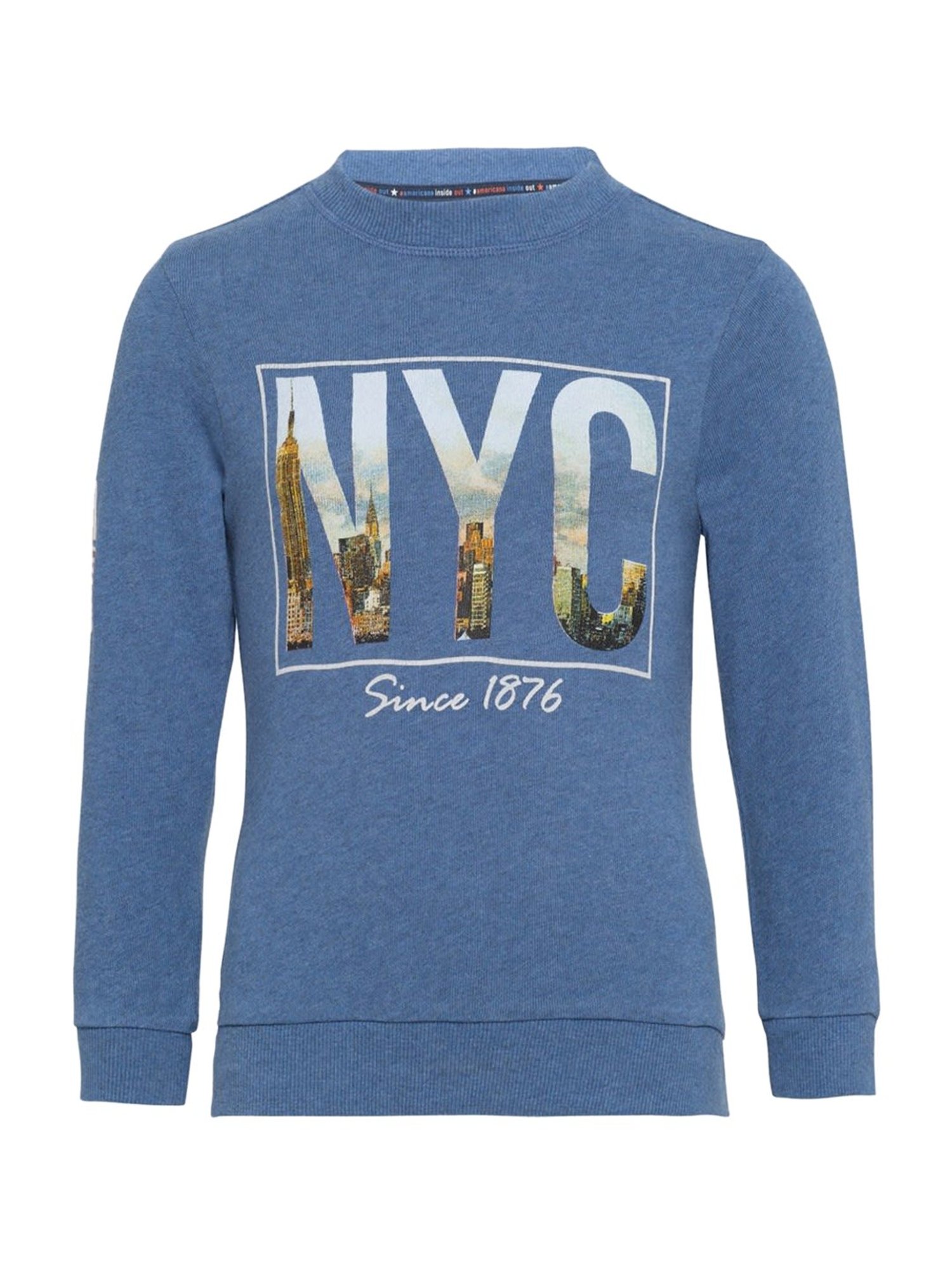 Jockey Kids Blue Printed UB58 Sweatshirt