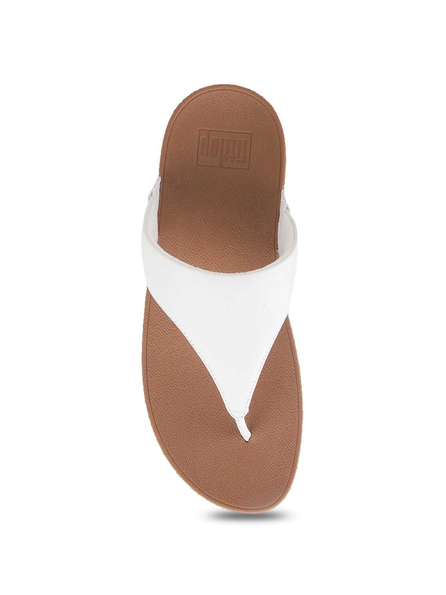 FitFlop Women's White Thong Wedges