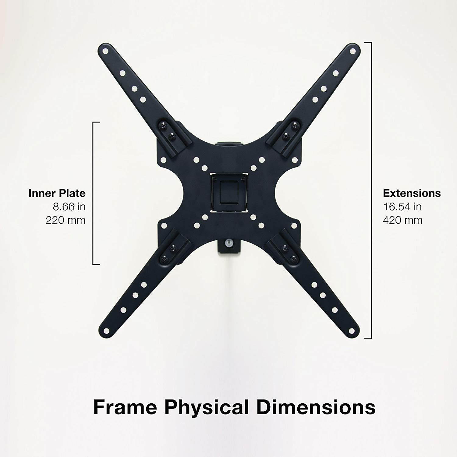Expert Connect | TV Wall Mount Bracket | 17-55  | Full Motion Articulating | Swivel & Rotation Adjustment | Max VESA 400x400mm | for LED, LCD, OLED and Flat Screen TVs Up to 55 lbs