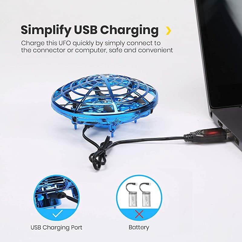 Drone for Kids Toys Hand Operated Mini Drone UFO Flying Ball Toy Gifts for Boys and Girls Motion Sensor Helicopter Outdoor and Indoor