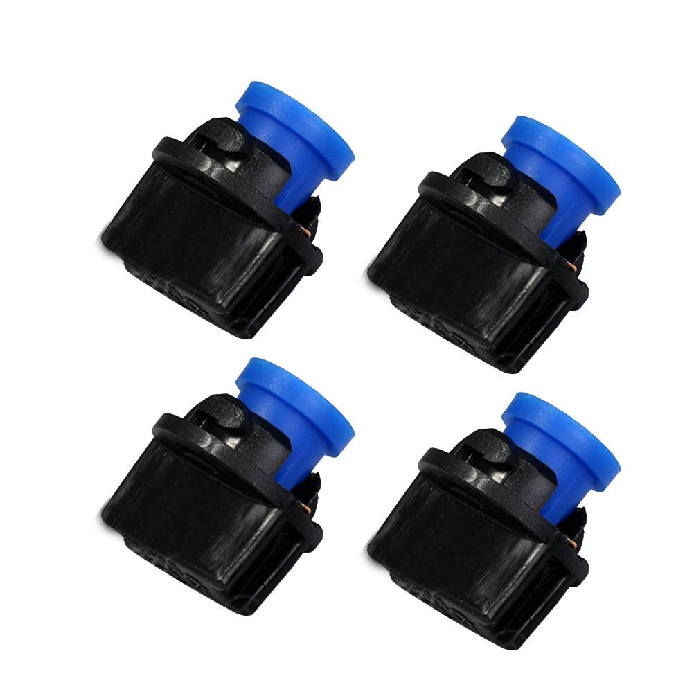 10 PCS 12V T10 SMD 1210 6 LEDs Twist Socket Instrument Panel Light LED Gauge Cluster Bulbs Dashboard Lamp with Holder (Blue)