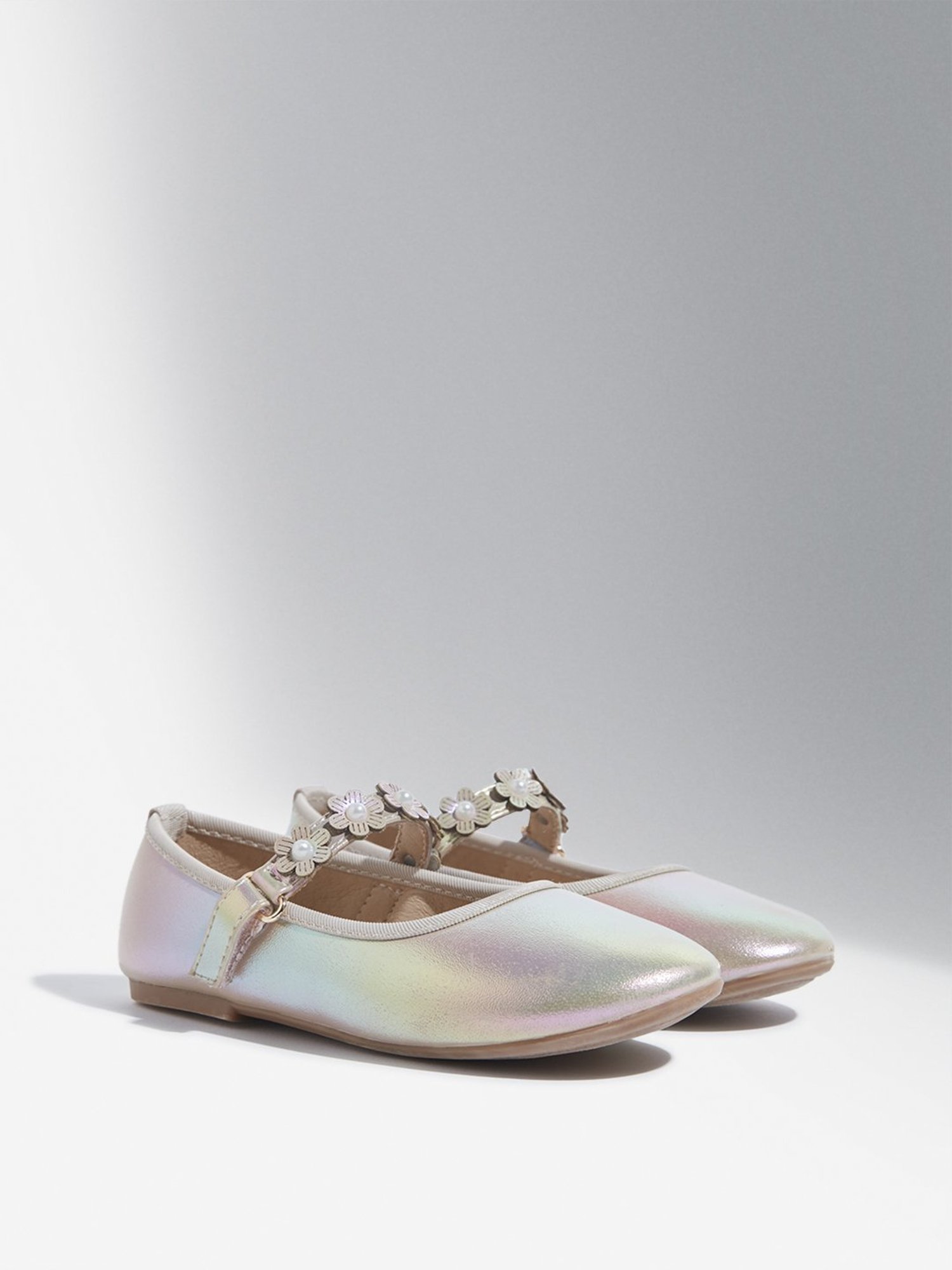 Yellow by Westside Multicolour Floral Applique Mary Jane Shoes