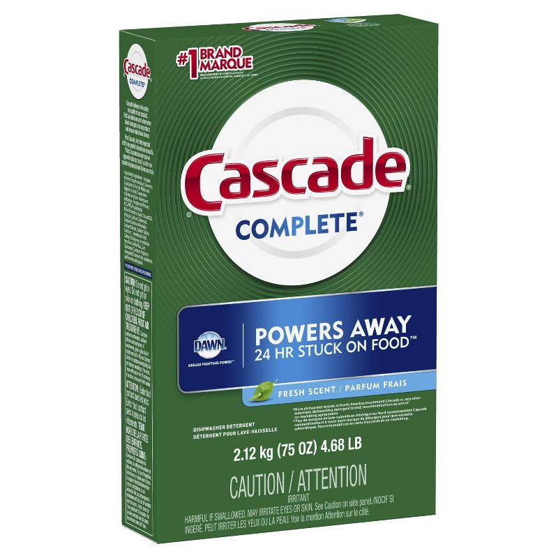 Cascade Powder Dishwasher Detergent - Fresh Scent -  75oz