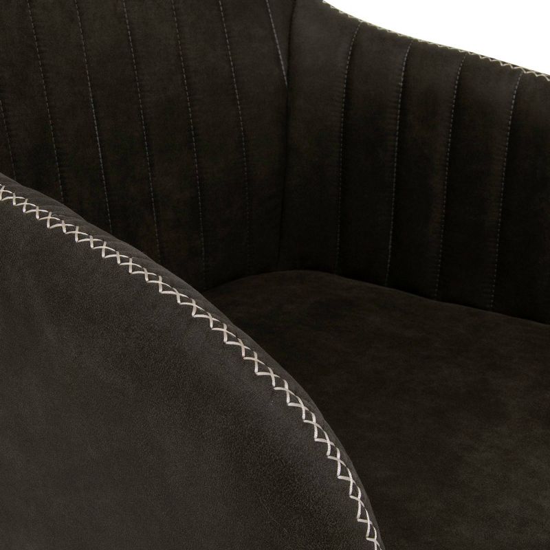 Adelaide Swivel Office Chair White/Bark Gray - Calico Designs