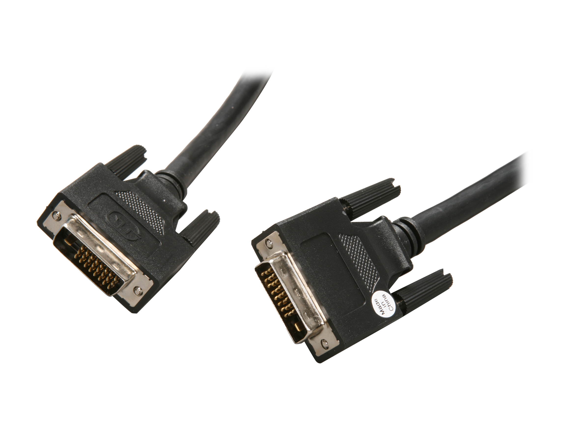 DAT 7376D Black Male to Male One DVI-D to DVI-D Dual Link Cable