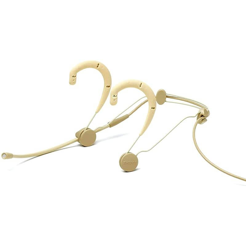 WBH53T Omnidirectional TQG Subminiature Electret Headworn Condenser Microphone for Speech Applications - Tan (Wireless Bodypack Transmitter Sold Separately)