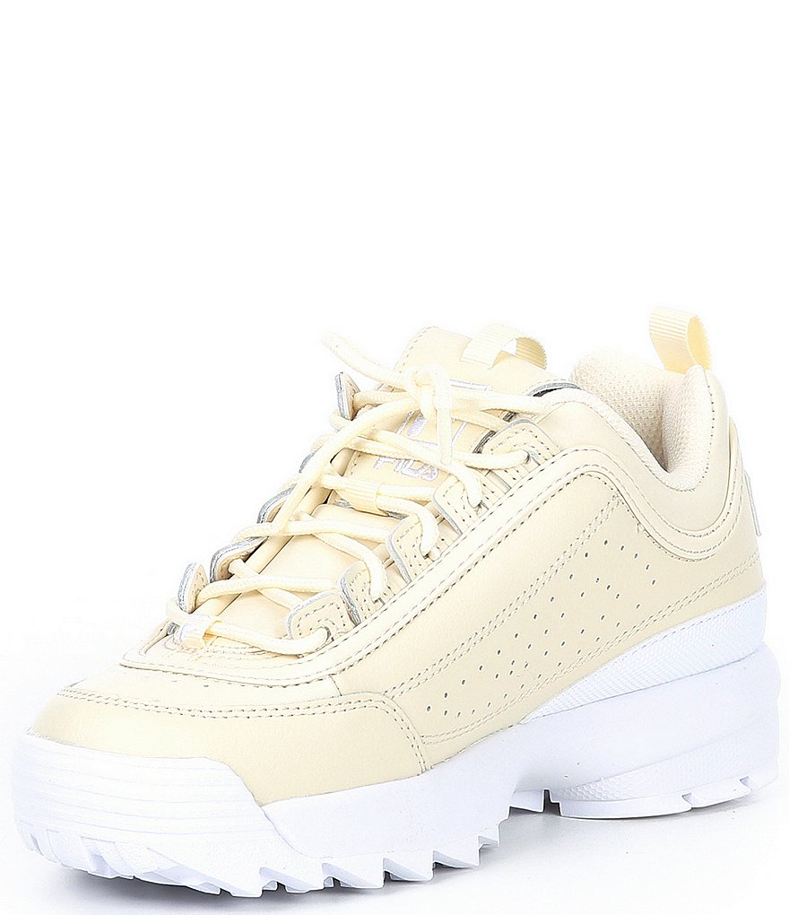 FILA Women's Disruptor II Premium Leather Chunky Lace-Up Sneakers
