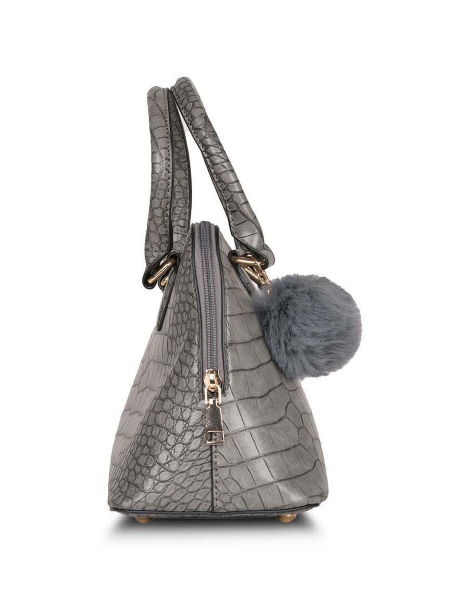 Sugarush Ximena Grey Textured Medium Handbag